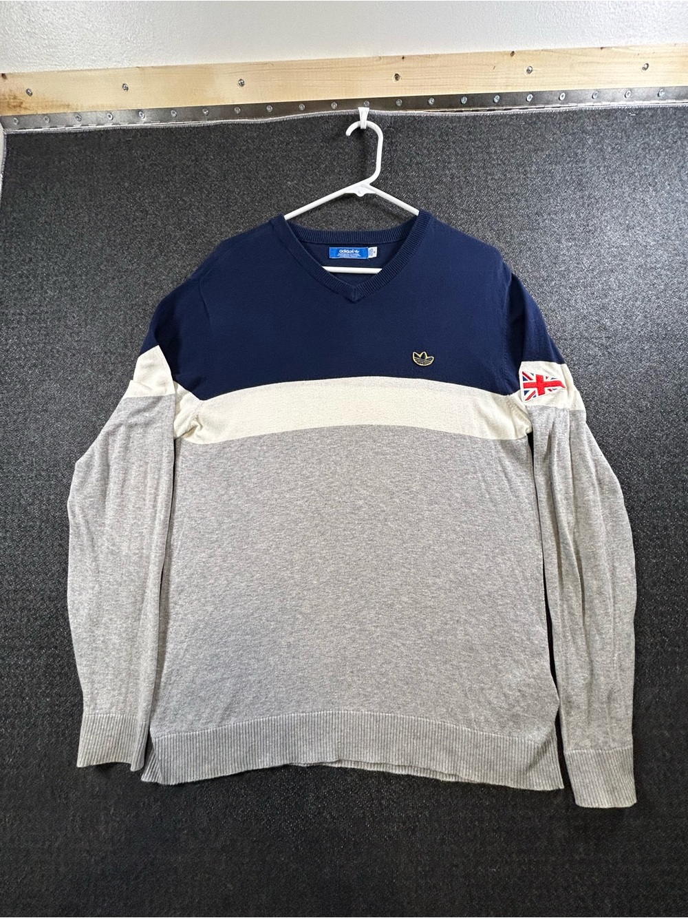 Vintage Adidas Great Britain Sweater Embroidery Men’s Medium Football Y2K Jumper